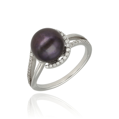 Fehér arany gyűrű 53-as méret (B25466_3I)